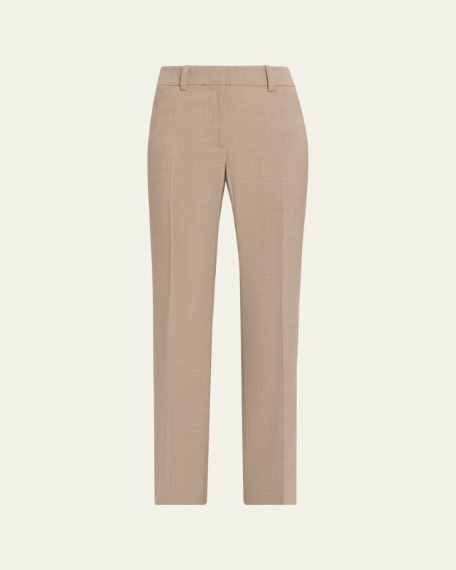 Reade Straight-Leg Stretch Wool Pants
